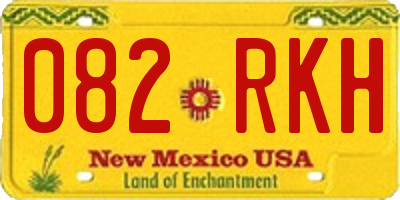NM license plate 082RKH
