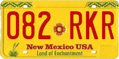 NM license plate 082RKR