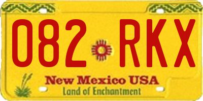 NM license plate 082RKX