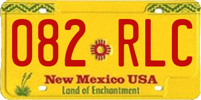 NM license plate 082RLC