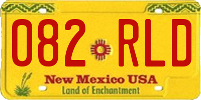 NM license plate 082RLD