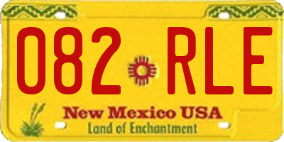 NM license plate 082RLE