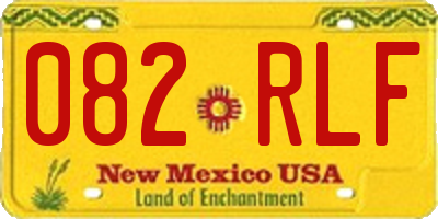 NM license plate 082RLF
