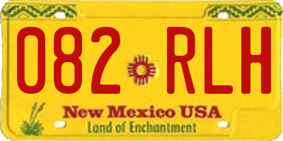 NM license plate 082RLH