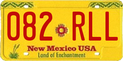 NM license plate 082RLL