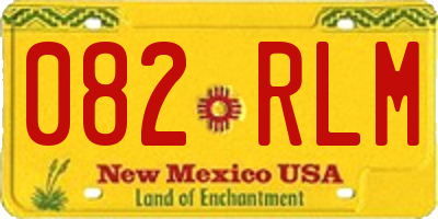 NM license plate 082RLM