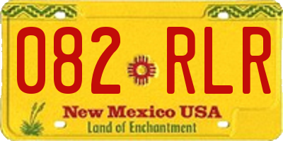 NM license plate 082RLR