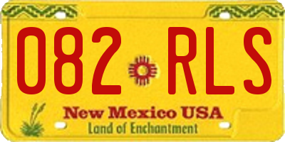 NM license plate 082RLS