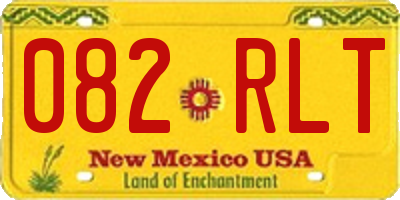 NM license plate 082RLT