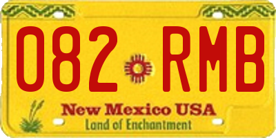 NM license plate 082RMB