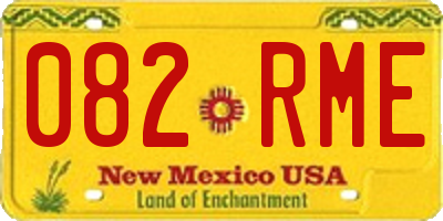 NM license plate 082RME
