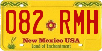 NM license plate 082RMH