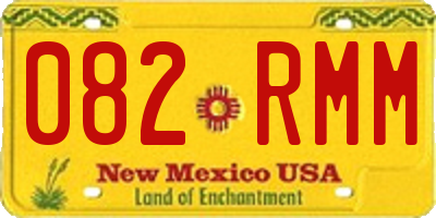 NM license plate 082RMM