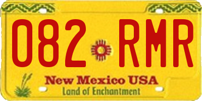NM license plate 082RMR