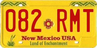 NM license plate 082RMT