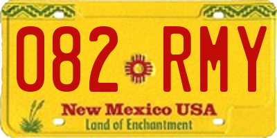 NM license plate 082RMY