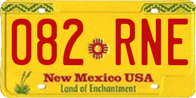 NM license plate 082RNE
