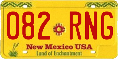 NM license plate 082RNG