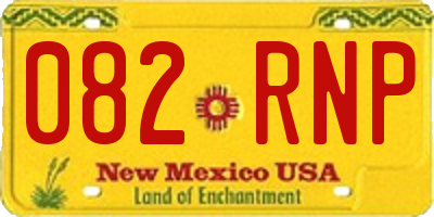 NM license plate 082RNP