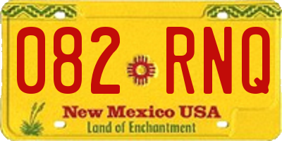 NM license plate 082RNQ