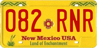 NM license plate 082RNR