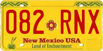 NM license plate 082RNX