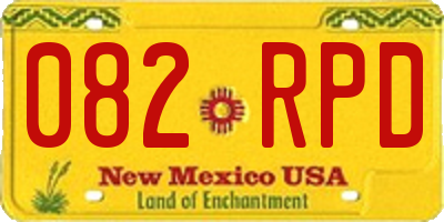 NM license plate 082RPD