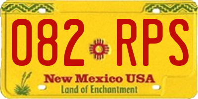 NM license plate 082RPS