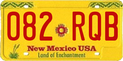 NM license plate 082RQB
