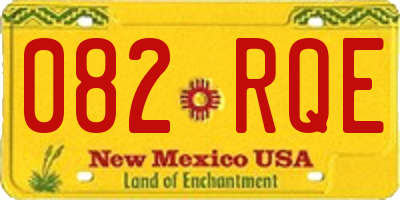 NM license plate 082RQE