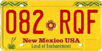 NM license plate 082RQF