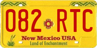 NM license plate 082RTC