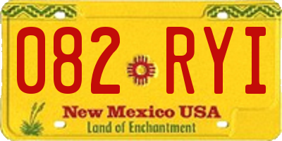 NM license plate 082RYI