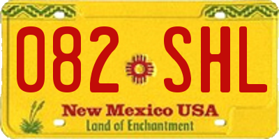 NM license plate 082SHL