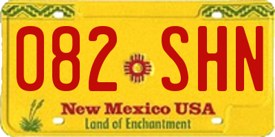 NM license plate 082SHN