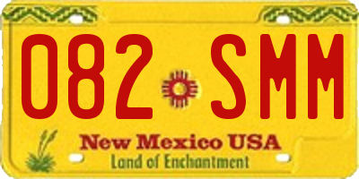 NM license plate 082SMM