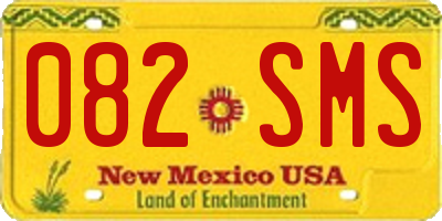 NM license plate 082SMS