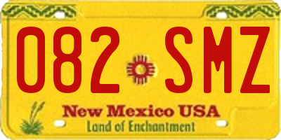 NM license plate 082SMZ