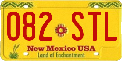 NM license plate 082STL