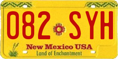 NM license plate 082SYH