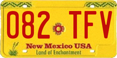 NM license plate 082TFV