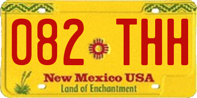 NM license plate 082THH