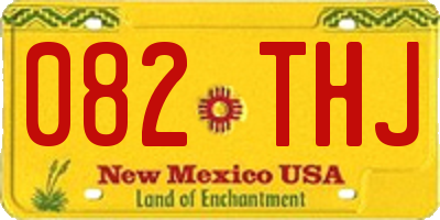 NM license plate 082THJ