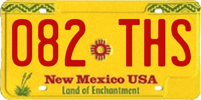 NM license plate 082THS
