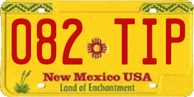 NM license plate 082TIP