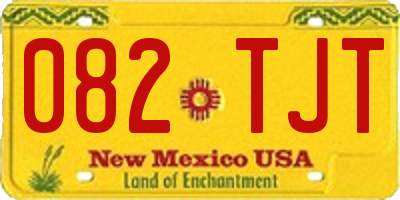 NM license plate 082TJT