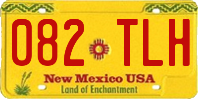 NM license plate 082TLH
