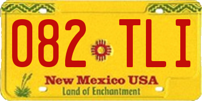 NM license plate 082TLI