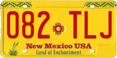 NM license plate 082TLJ