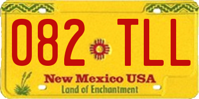 NM license plate 082TLL